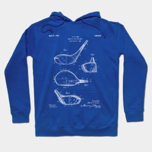 Golf Driver Patent - Golf Art - Blueprint Hoodie